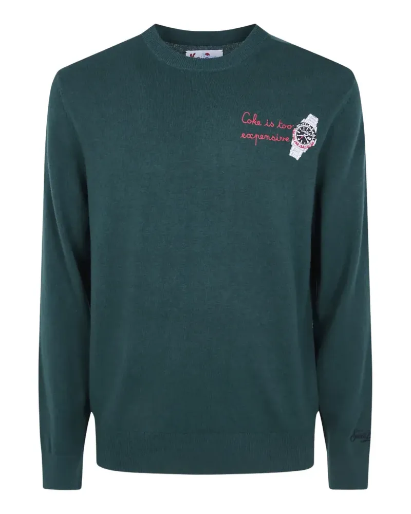 MC2 Saint Barth Heron Wollpullover mit Stickerei - Grün Grün