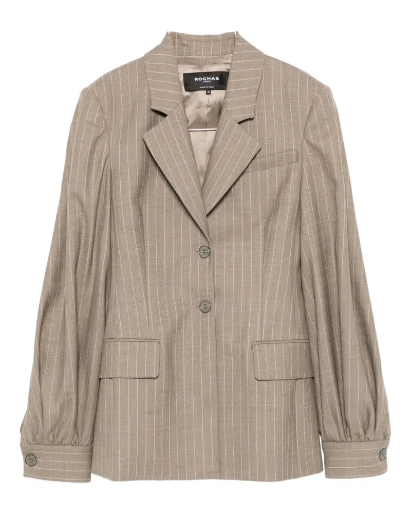 Rochas striped virgin-wool blazer - Braun Braun
