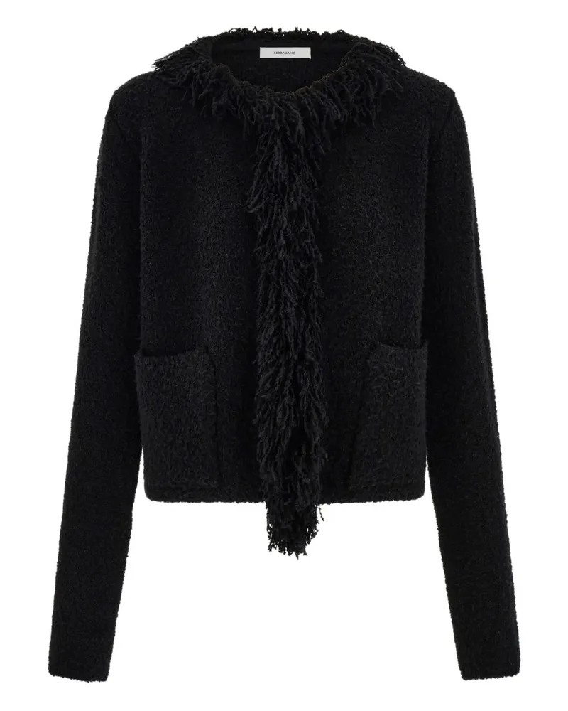 Ferragamo Cardigan mit Fransen - Schwarz Schwarz