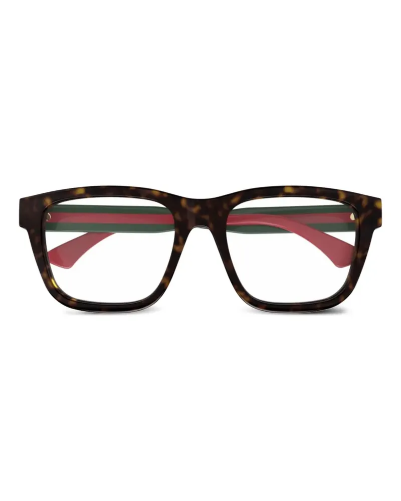 Gucci Sonnenbrille mit eckigem Gestell - Braun Braun