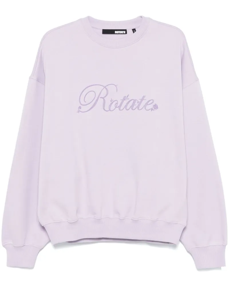 ROTATE Birger Christensen Sweatshirt mit Logo-Stickerei - Violett Violett