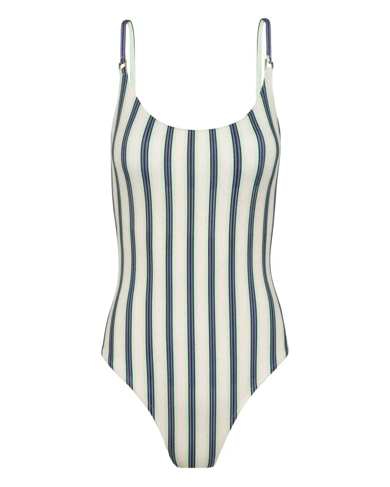 Lenny Niemeyer Gestreifter Badeanzug - Nude Nude