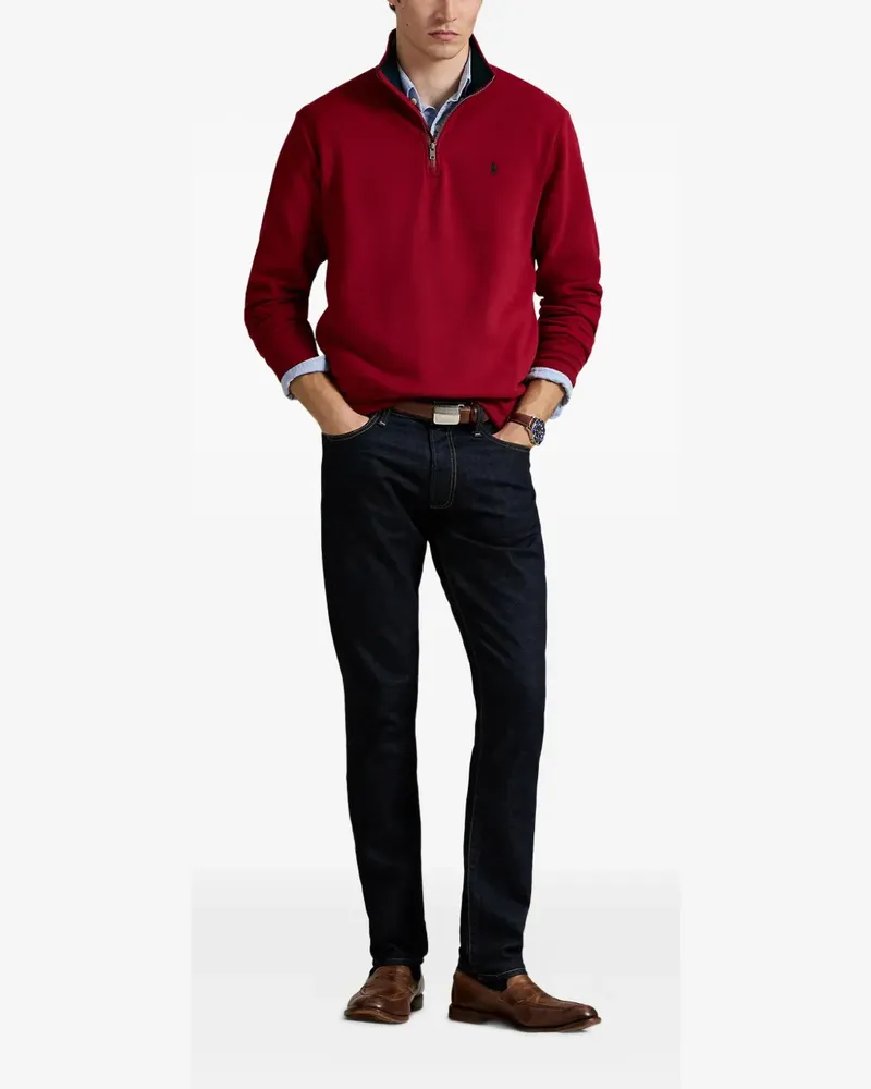 Ralph Lauren Fleece-Sweatshirt mit halblangem Reißverschluss - Rot Rot