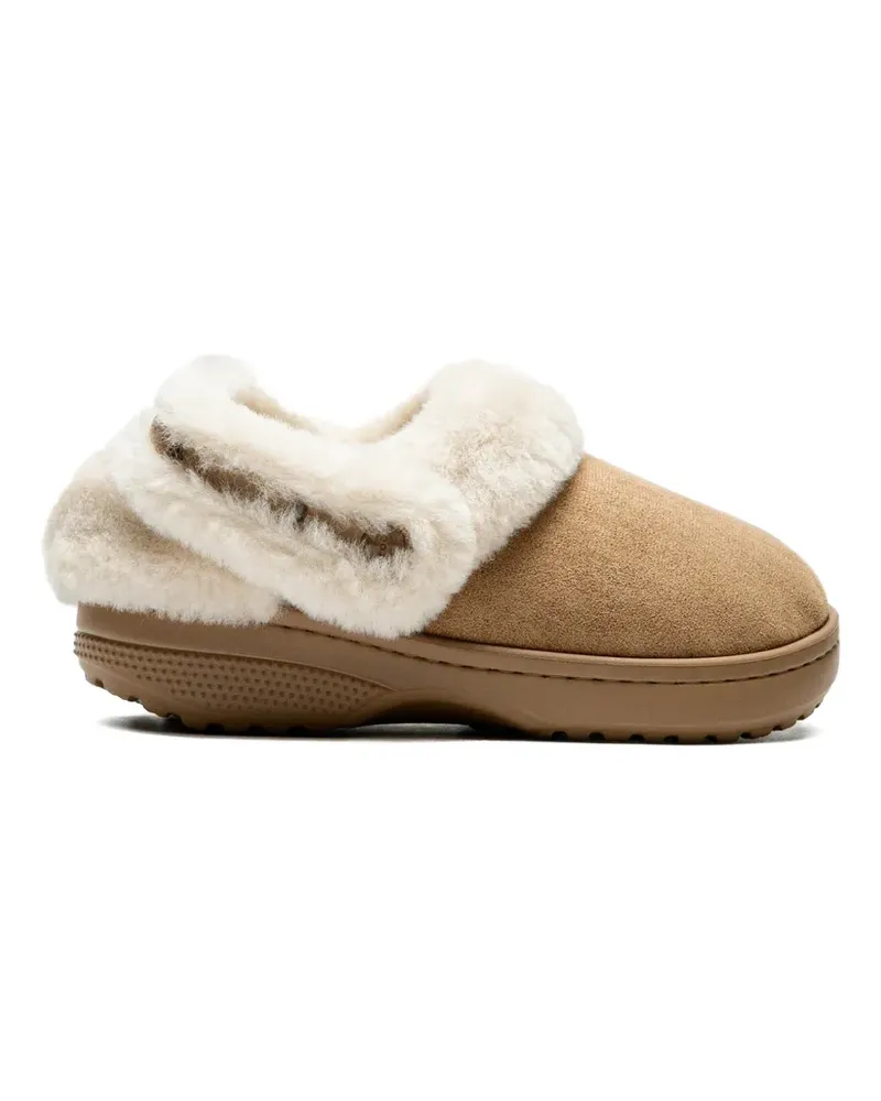 Crocs Clogs aus Faux Fur - Nude Nude