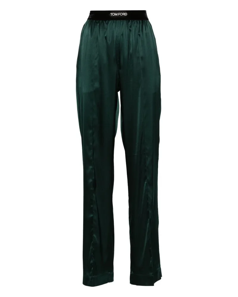 Tom Ford Pyjamahose aus Seidensatin - Grün Grün