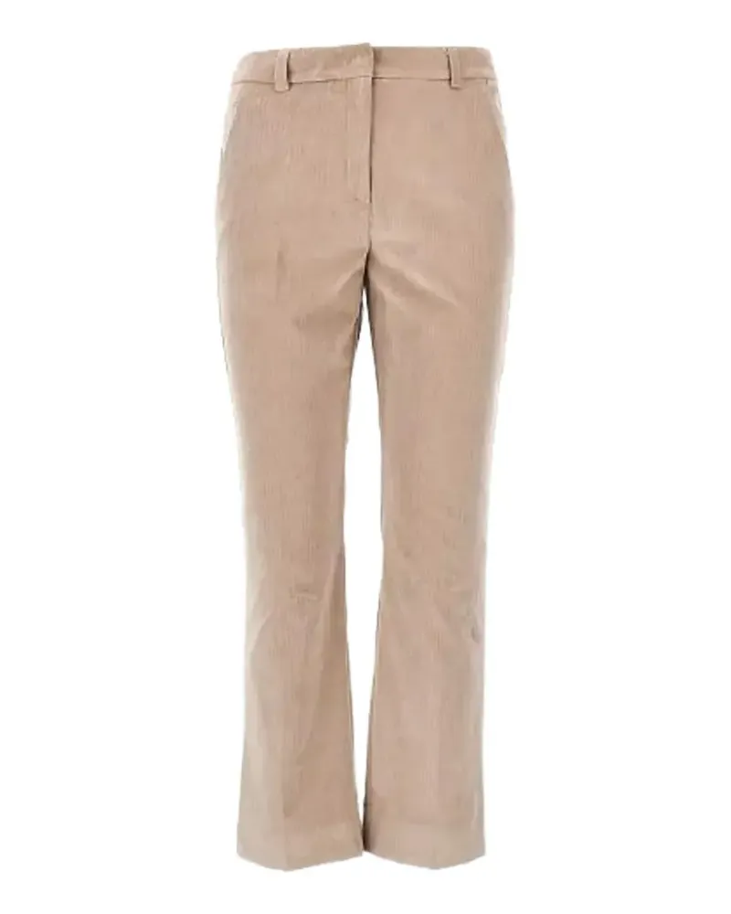 Max Mara Cropped-Hose aus Baumwollsamt - sand - Nude Nude