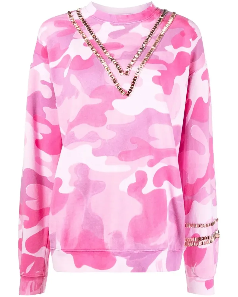Collina Strada Sweatshirt mit Kristallen - Rosa Rosa