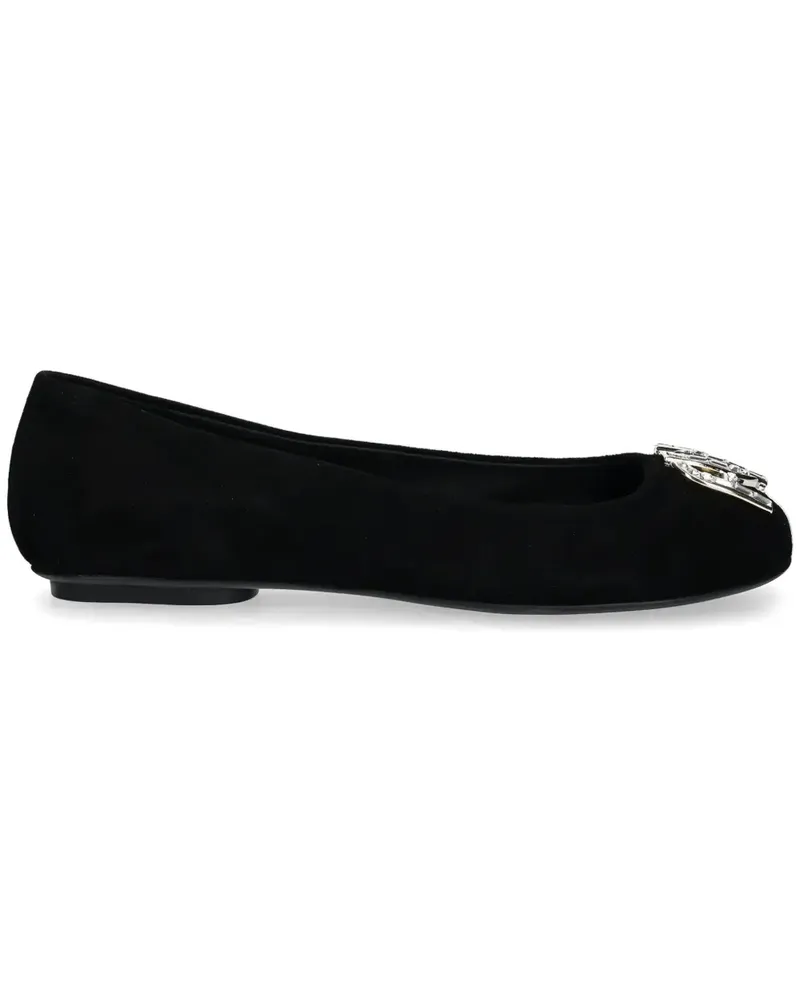 Furla Ballerinas mit Logo-Schild - Schwarz Schwarz