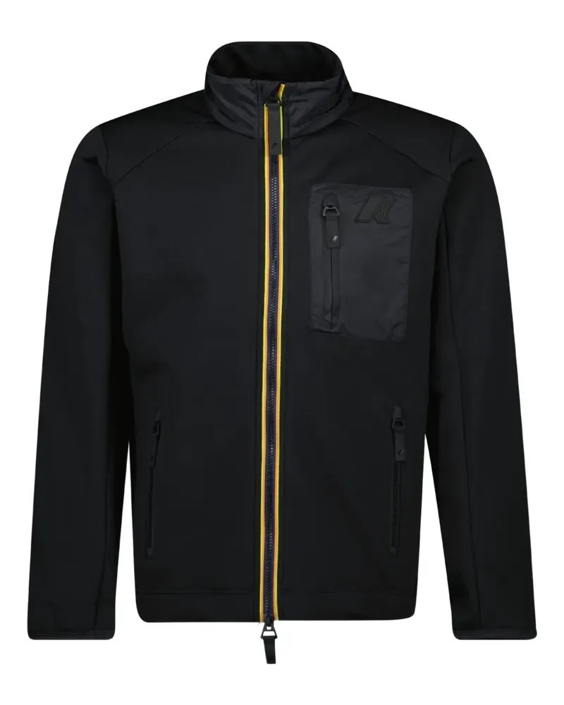 K-Way Lecrey Stehkragen-Jacke mit Reißverschluss - Schwarz Schwarz