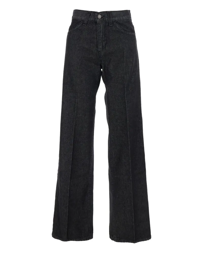 ..,merci Gürtelschlaufen-Jeans mit Logo-Patch - Schwarz Schwarz