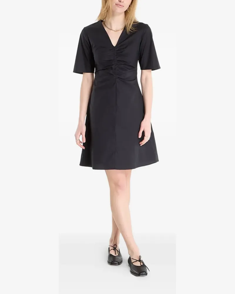 Samsøe & Samsøe Sabrooke Minikleid mit V-Ausschnitt - Schwarz Schwarz