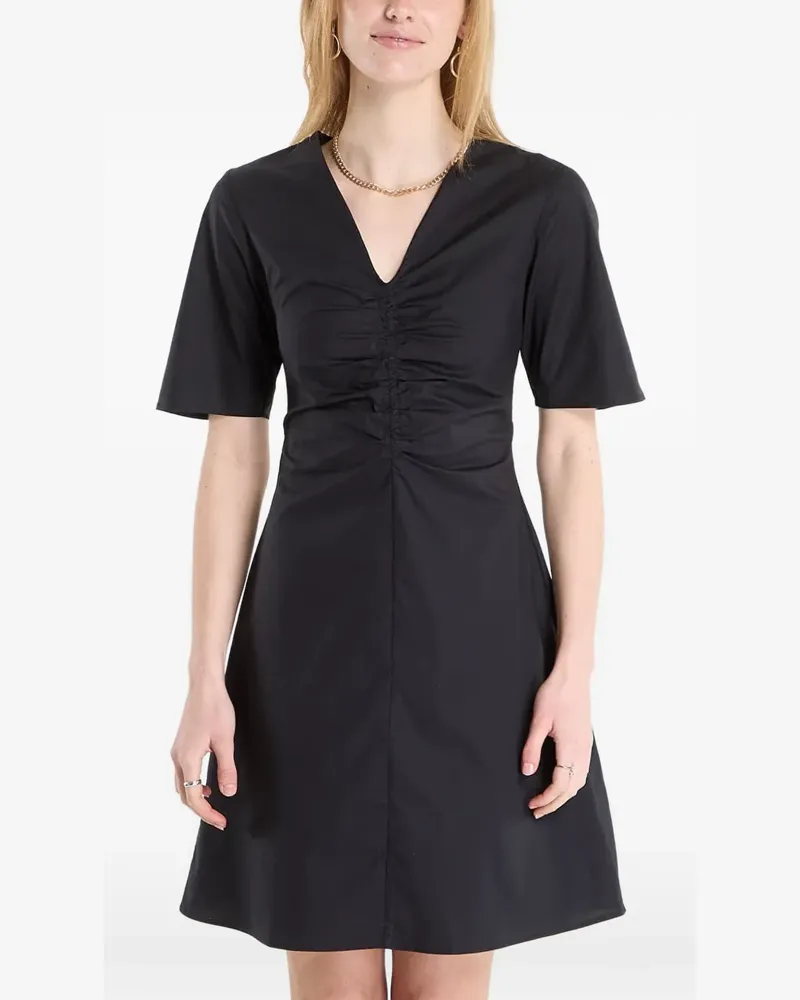 Samsøe & Samsøe Sabrooke Minikleid mit V-Ausschnitt - Schwarz Schwarz