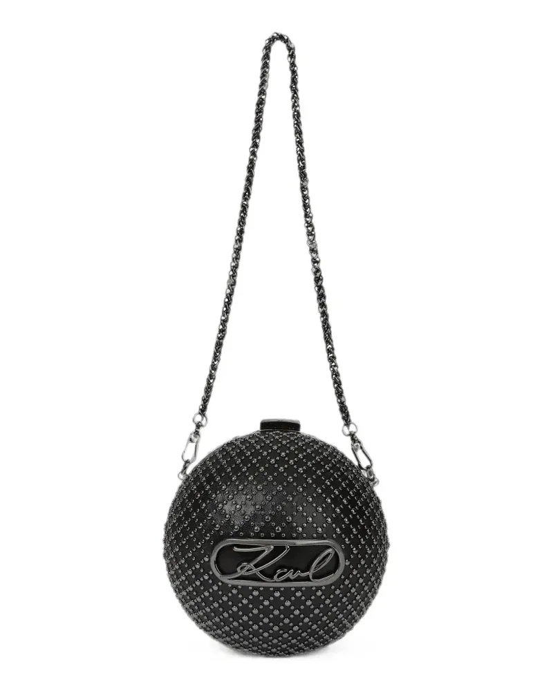Karl Lagerfeld mini K/Signature curved sphere bag - Schwarz Schwarz