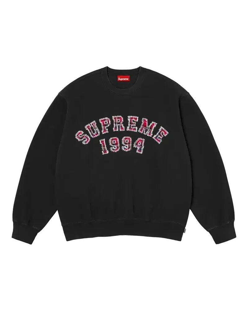 Supreme Being Plaid Arc crew neck sweater - Schwarz Schwarz