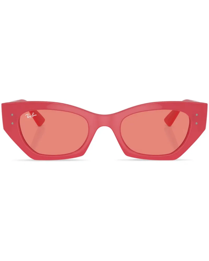 Ray Ban Zena Sonnenbrille mit geometrischem Gestell - Rot Rot