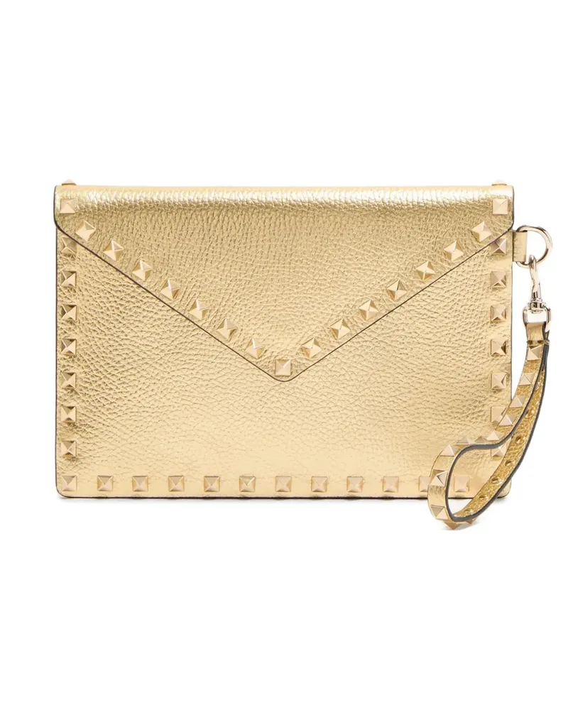 Valentino Garavani Rockstud Clutch - Gold Gold