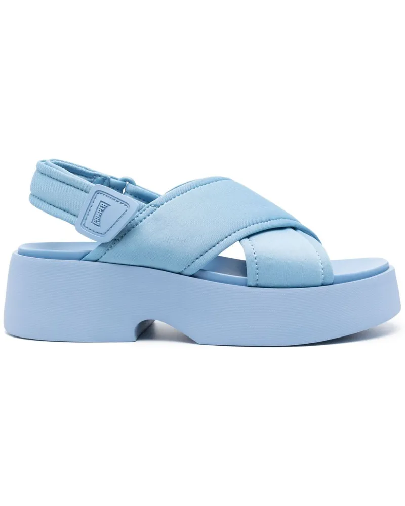 Camper Tasha Plateau-Sandalen Blau