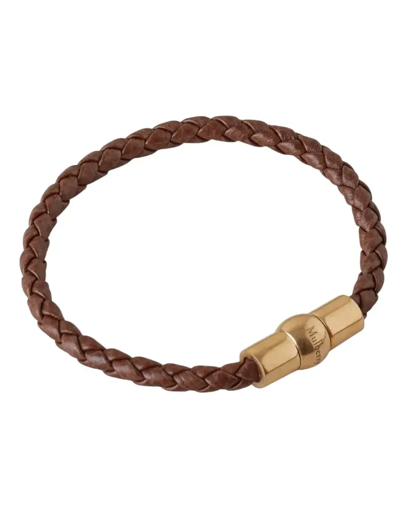 Mulberry Iris woven leather bracelet - Braun Braun