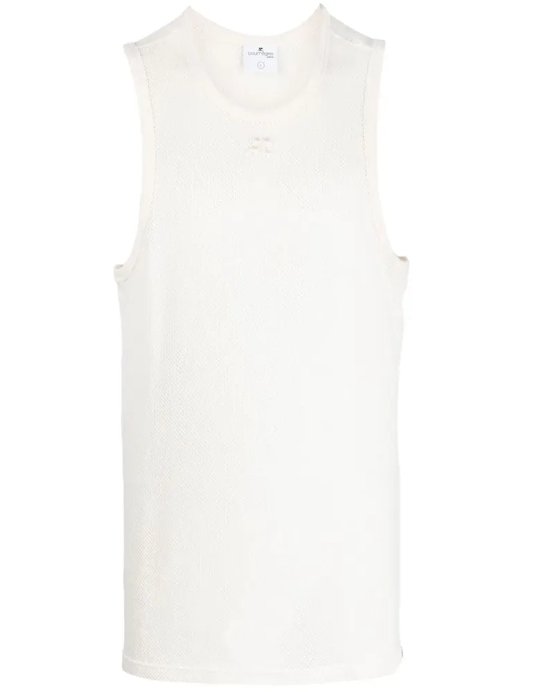 Courrèges Trägershirt mit Logo-Patch - Nude Nude