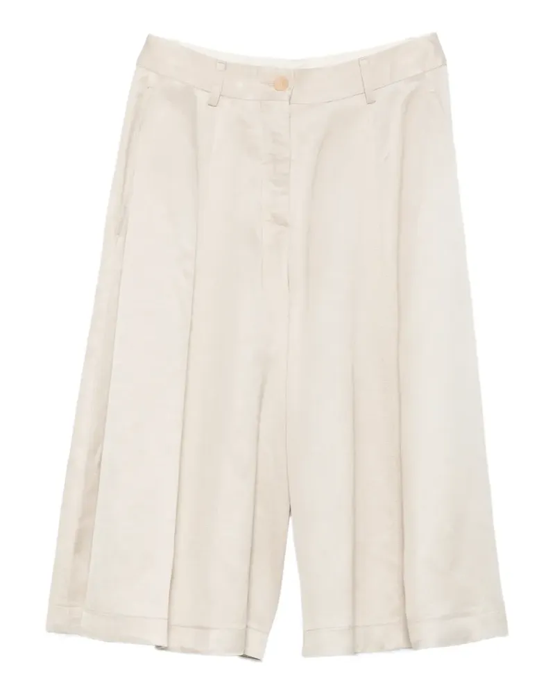 Semicouture Breanna pleated wide-leg shorts - Nude Nude