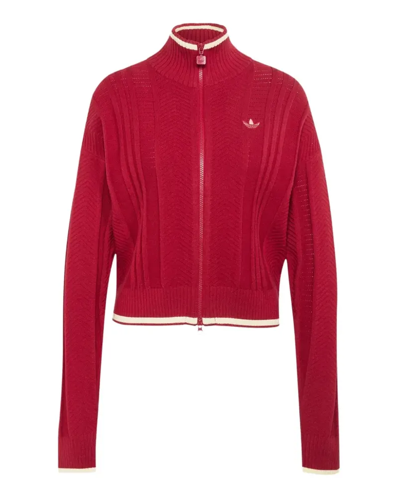 adidas chevron-knit cardigan - Rot Rot