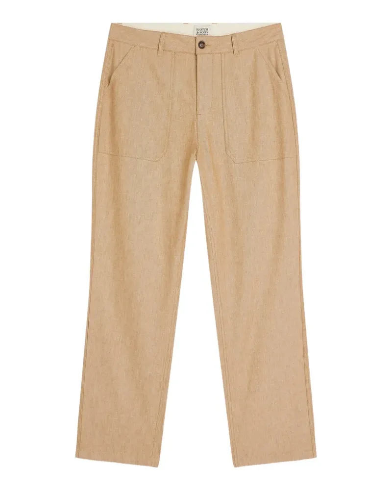 Scotch&Soda Harper straight-leg trousers - Nude Nude