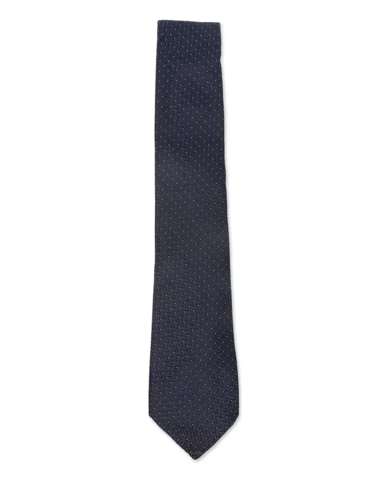 Canali Gepunktete Krawatte - Blau Blau