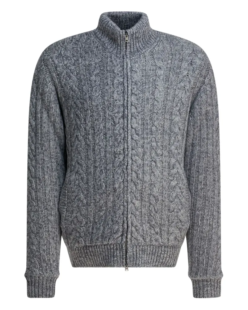 Herno Cardigan mit Zopfmuster - Grau Grau