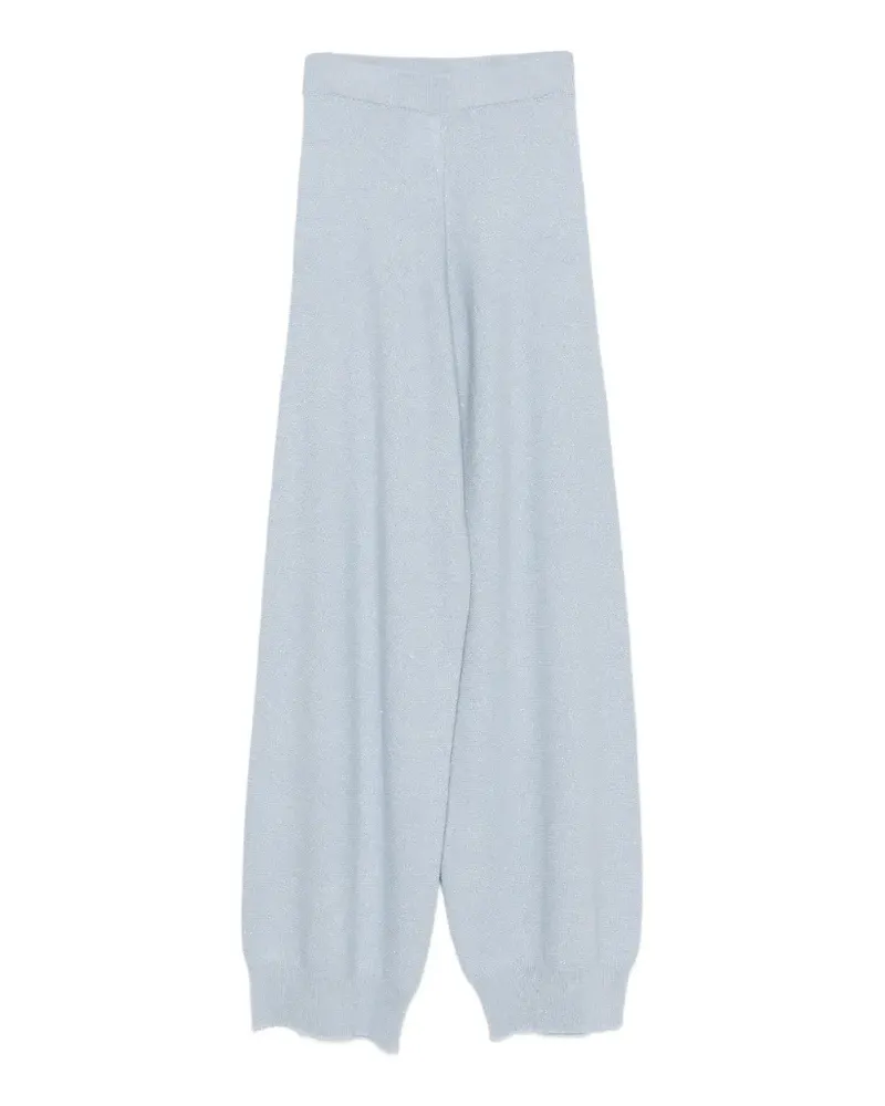 Fabiana Filippi Weite Hose in Metallic-Optik - Blau Blau