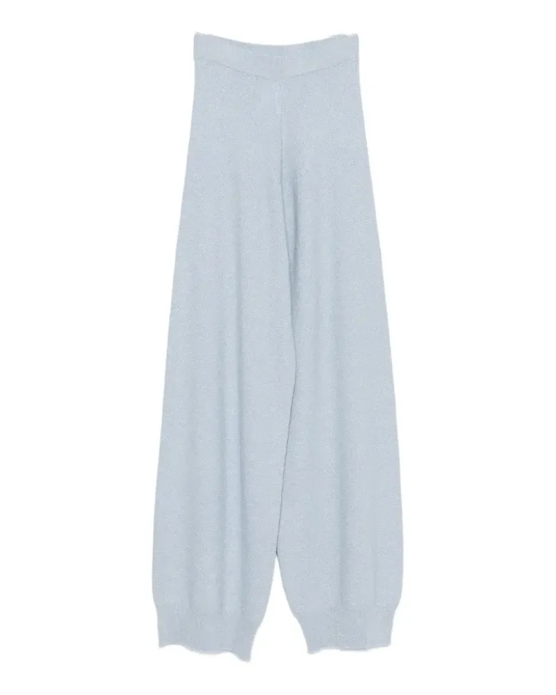 Fabiana Filippi Weite Hose in Metallic-Optik - Blau Blau