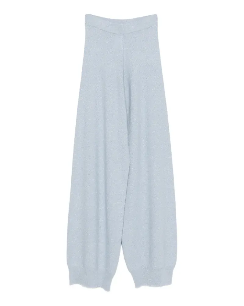 Fabiana Filippi Weite Hose in Metallic-Optik - Blau Blau