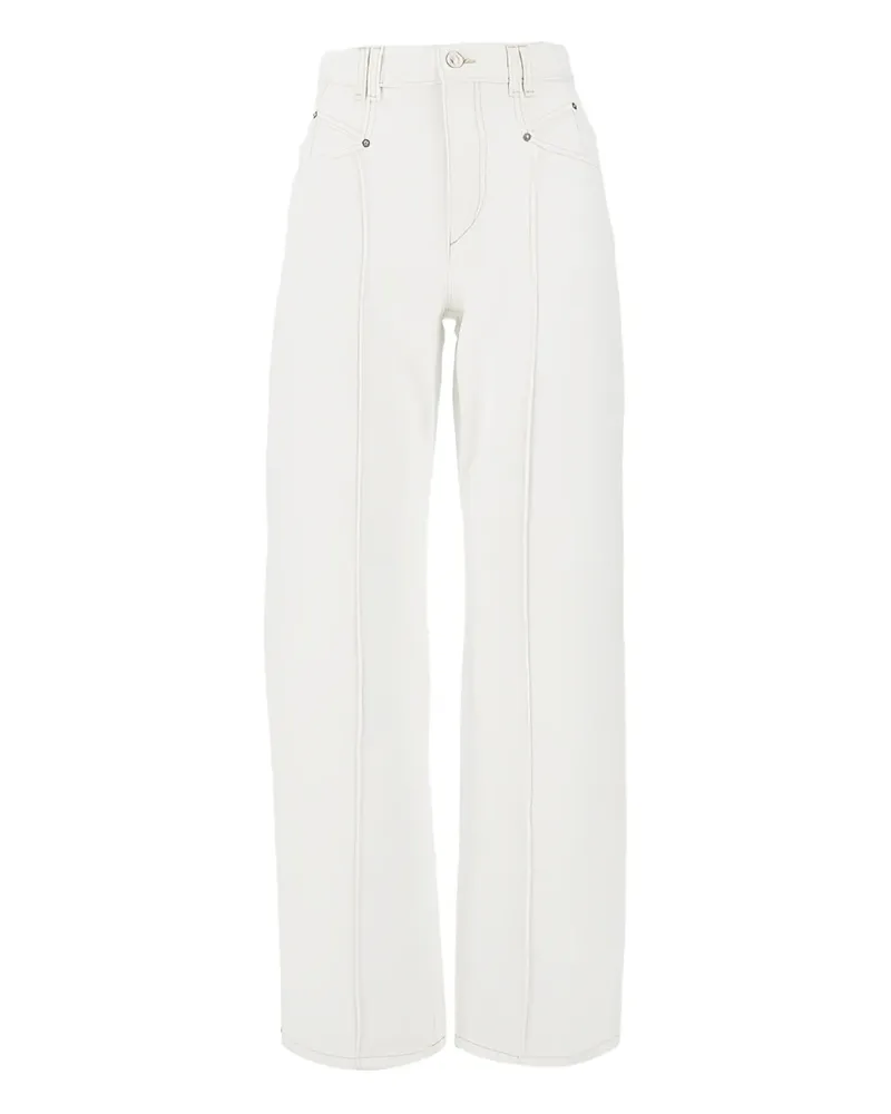 Isabel Marant Drolane logo-patch jeans - Weiß Weiß
