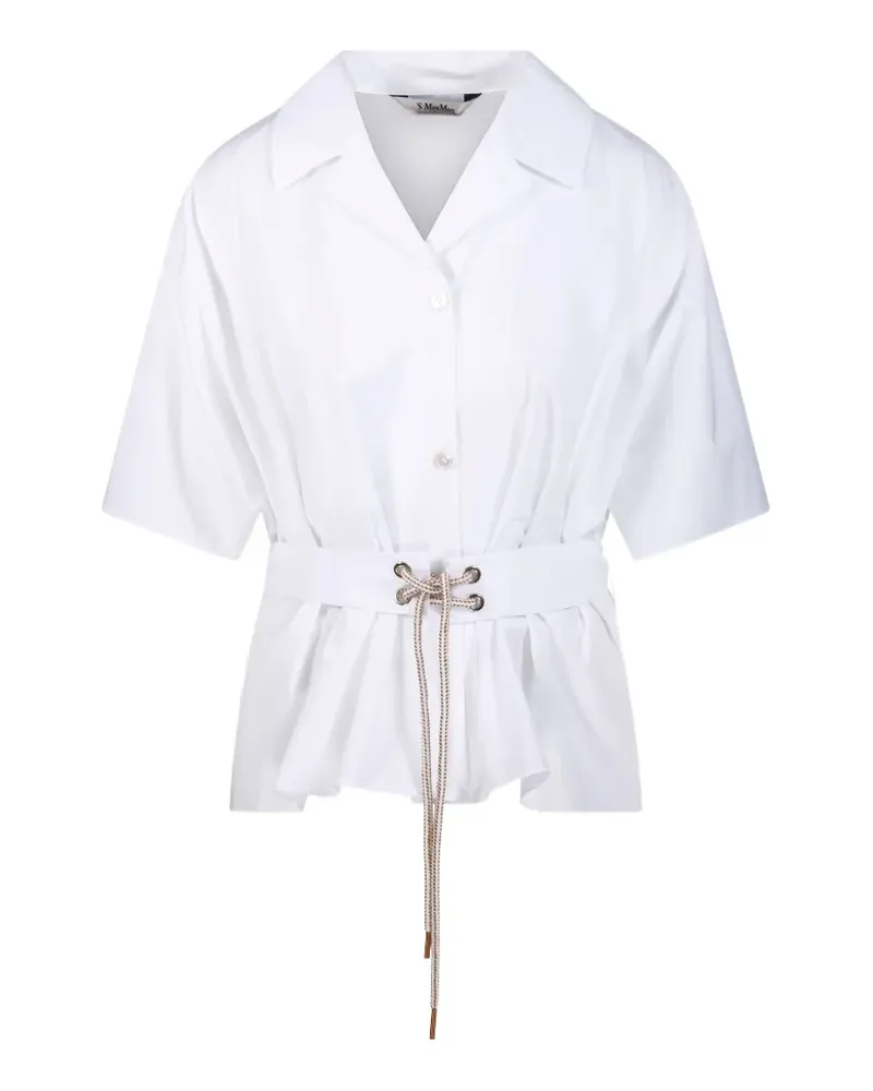 Max Mara Smmcarisma belted shirt - Weiß Weiß