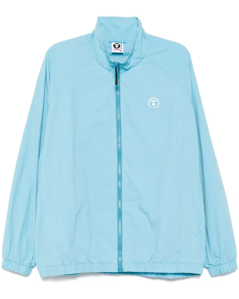 BAPE AAPENOW Windbreaker mit Moonface-Logo - Blau Blau
