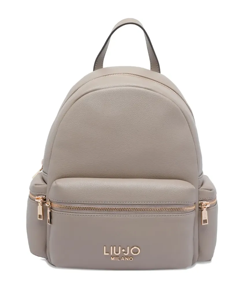 Liu Jo Rucksack mit Logo-Reißverschluss - Nude Nude