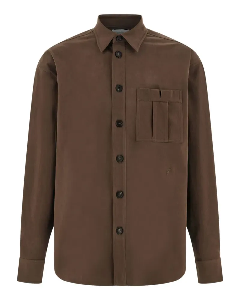 Ferragamo Klassische Hemdjacke - Braun Braun