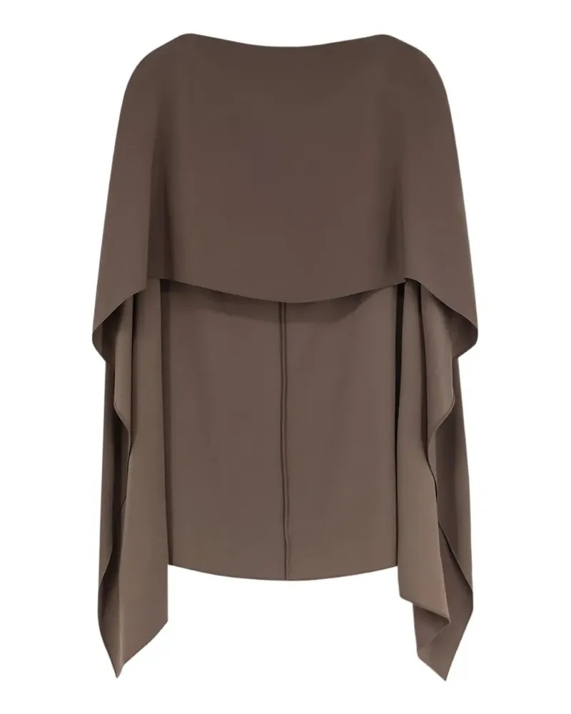 Alberta Ferretti draped-overlay sleeveless blouse - Braun Braun