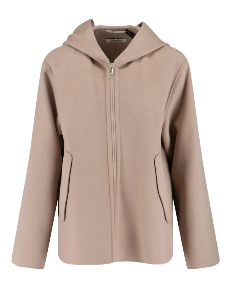 Max Mara Kapuzenjacke mit Reißverschluss - Nude Nude