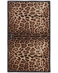 Dolce & Gabbana Badematte mit Leoparden-Print Schwarz