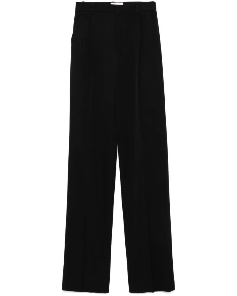 Saint Laurent Hose aus Grain-de-Poudre - Schwarz Schwarz