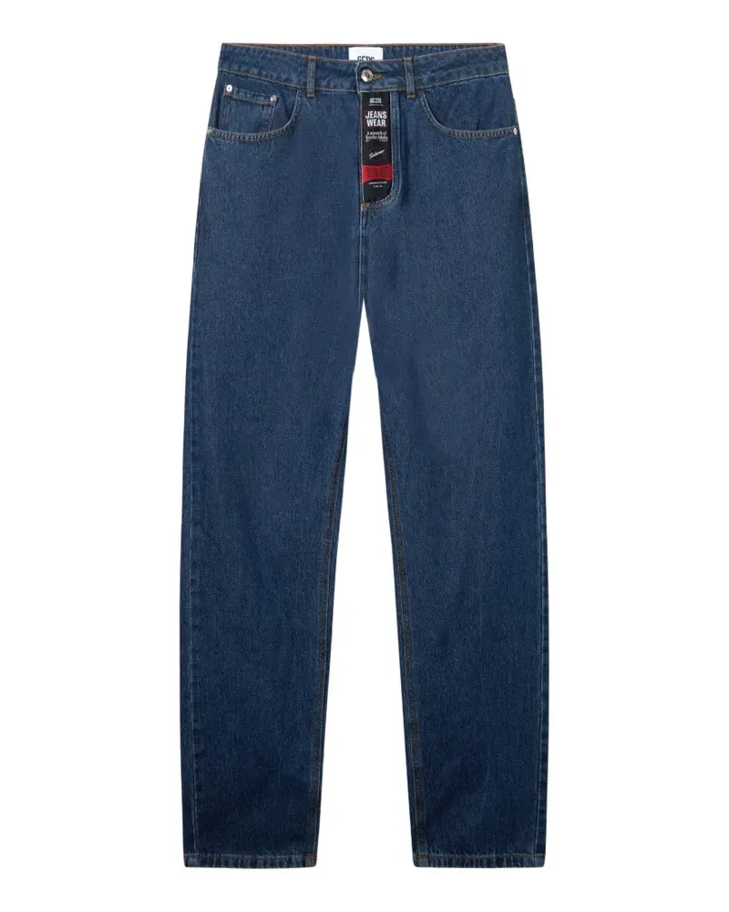 GCDS Gerade Jeans im Five-Pocket-Design - Blau Blau