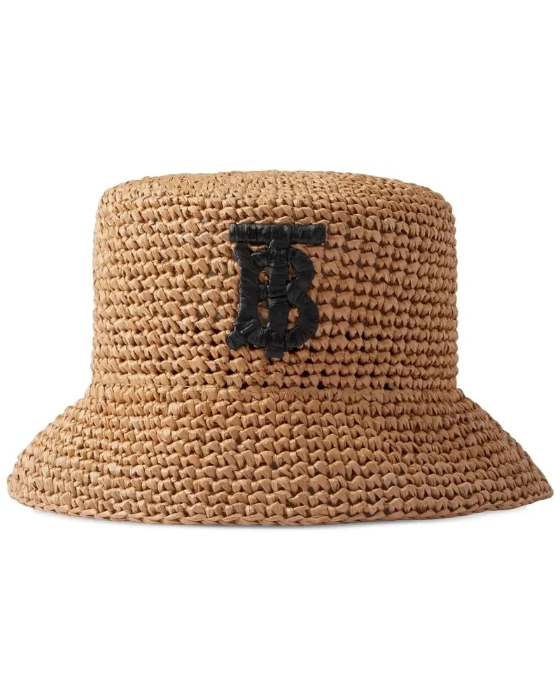 Burberry Fischerhut mit Monogramm-Patch - Nude Nude