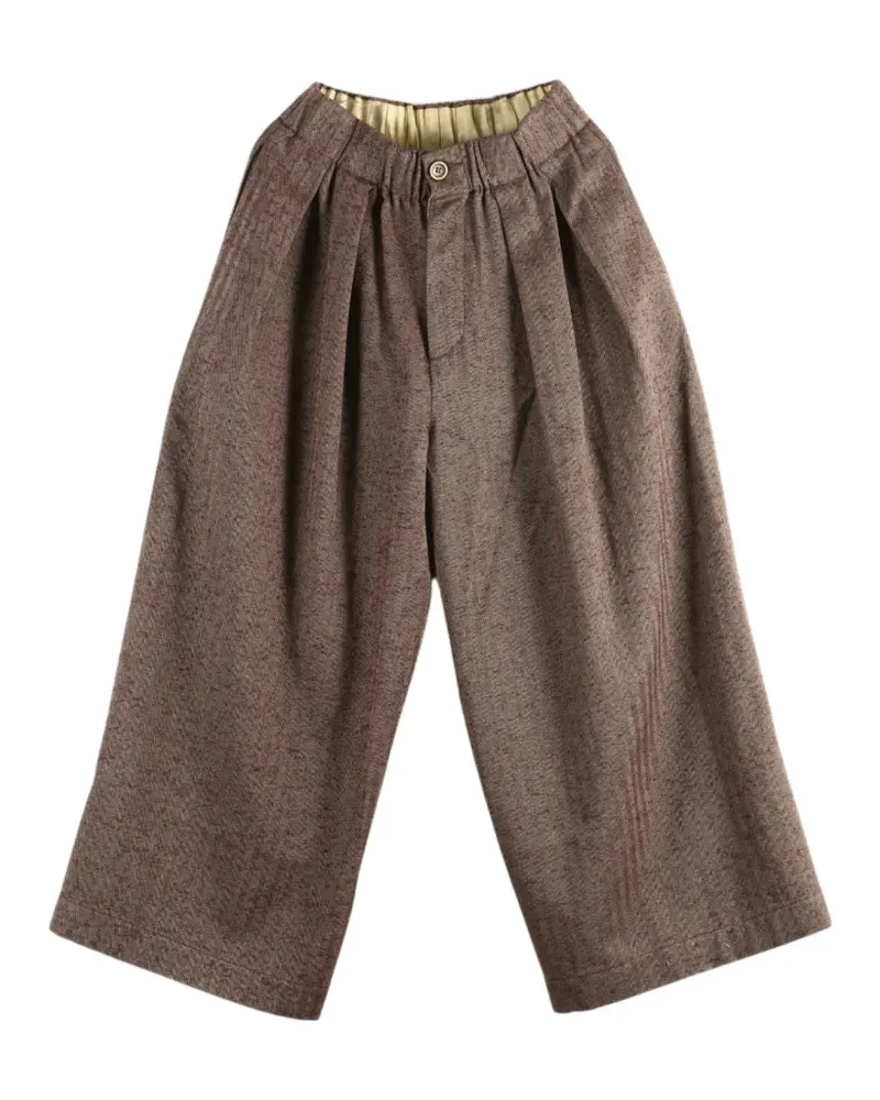 Uma Wang Poetic pleated wide-leg trousers - Braun Braun