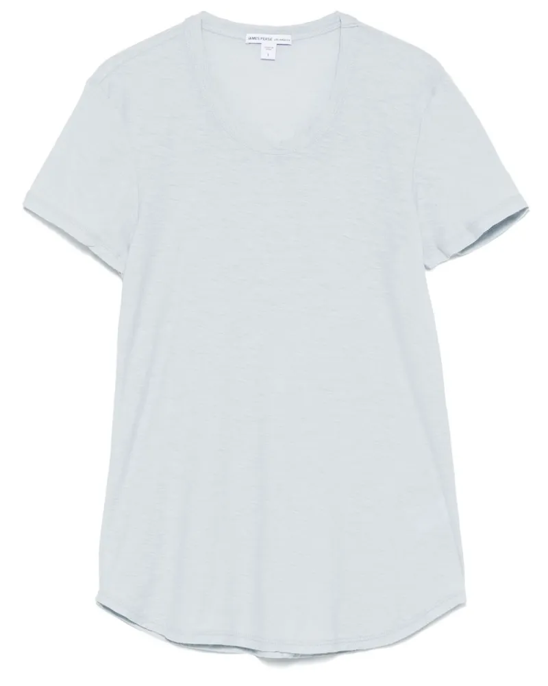 James Perse Semi-transparentes Slub-T-Shirt - Grau Grau