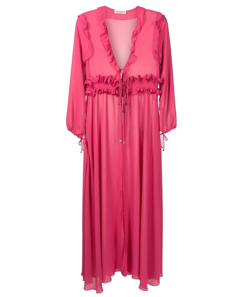 OLYMPIAH Strandkleid mit Rüschen Rosa