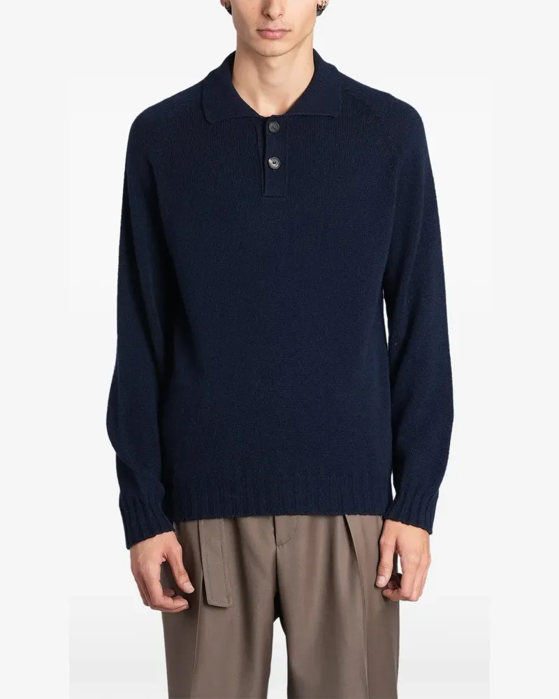 Tagliatore Langärmeliges Poloshirt - Blau Blau