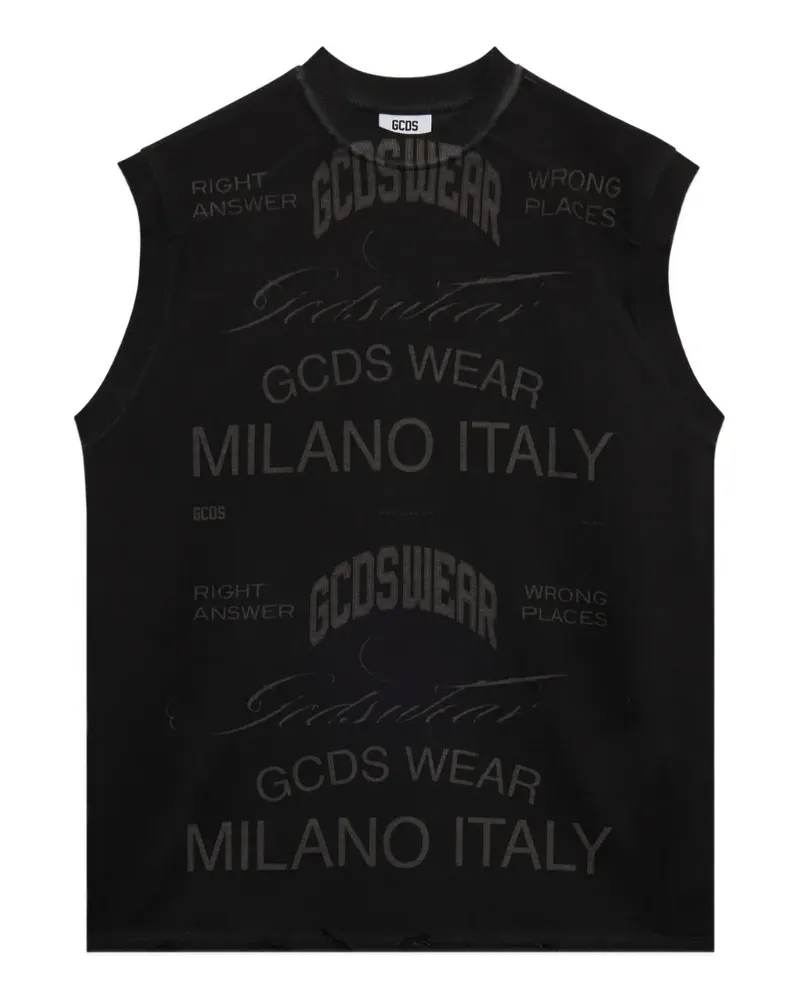 GCDS T-Shirt mit Print - Schwarz Schwarz