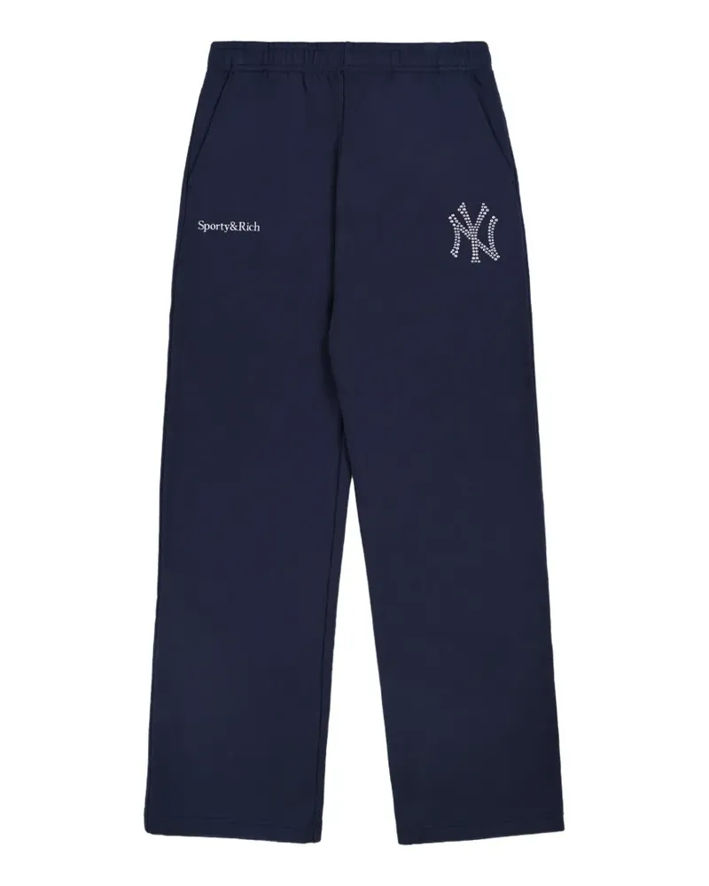 SPORTY & RICH x Yankees Krystal track pants - Blau Blau