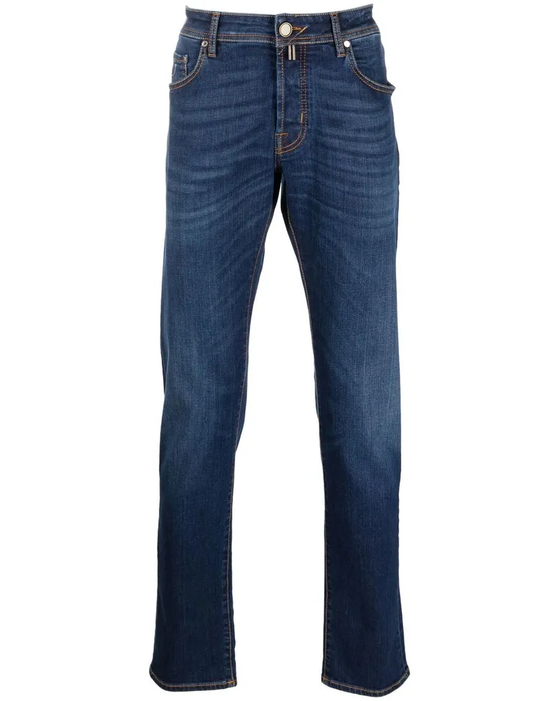 Jacob Cohën Ausgeblichene Straight-Leg-Jeans - Blau Blau
