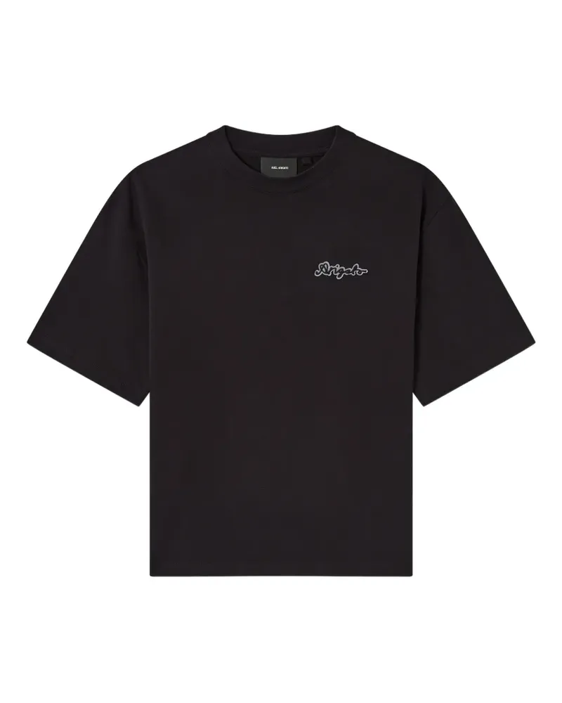 Axel Arigato T-Shirt mit Logo-Stickerei - Schwarz Schwarz